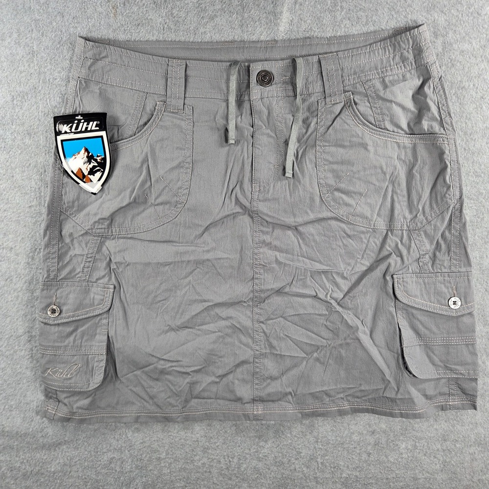 Kuhl Cargo Skirt Women 6 Gray Hiking Outdoor Drawstring Pockets